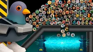 Escape from Piccione Macchina! ALL 108 NEW Italian Brainrot Survival Marble Race | Round 12