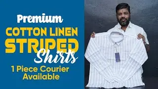 Latest Striped Cotton Linen Shirts Collection For Men | 1 Piece Courier | BSG Garments Hyderabad