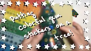 Decorating a Christmas Tree w/ Colorful Gem Stickers 🎄💎🌈