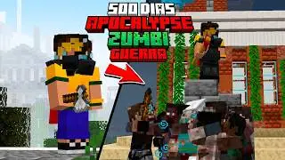 Sobrevivi 500 DIAS NO APOCALIPSE ZUMBI NO MODPACK de GUERRA MAIS DIFICIL do MINECRAFT