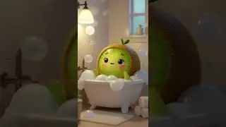 Kiwi Bath Time Bliss! 🥝🛁✨ | So Relaxing 🌿💦 #KiwiLove #BathTimeFun #ReelsVibes #RelaxationGoals #Cute