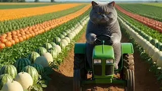 American Village Cat Farmer | Relaxing Country Life Animation & Peaceful Nature Sounds