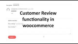 How to setup review funtionality in woocommerce