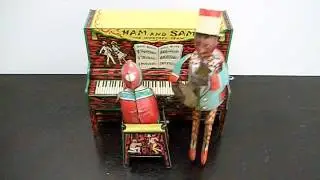 1920s Strauss Ham & Sam Minstrel Team Tin Wind-Up