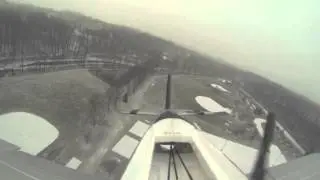 RC Plane Flying in snow storm