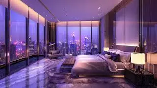 Rainy Night in a 5-Star Hotel | City View & Cozy Ambience (12H) 🌧🌃