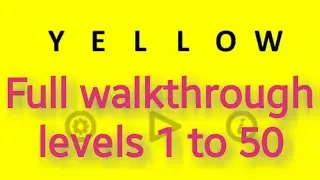 Yellow (game) levels 1- 50 by Bart Bonte solution walkthrough