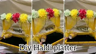 How to DIY Haldi platter at home /haldi thali decoration……..