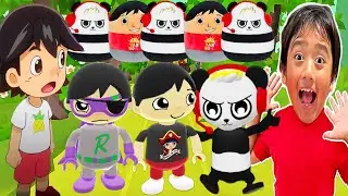 Tag with Ryan Super Egg Surprise - Combo Panda vs Pirate T-Shirt Ryan Kaji vs Dark Titan