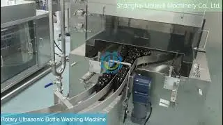 Rotary Ultrasonic Cleaning Machine for Amber Glass Oral Solution Bottles