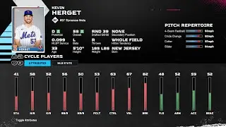 【MLBTheShow25Stats/メジャーリーグ選手能力】Mets3A 57 Kevin Herget NYM3A ケビン・ハーゲット選手
