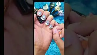 easy teddy nailart on short nails #nailartonshortnails #nailartcompilation #nailart #nailpolish #diy