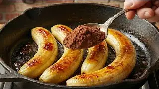 Moist Chocolate Banana Cake in a Frying Pan! 🍫 Easy 5-Minute Recipe