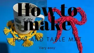DIY Yarn table mat and BOW