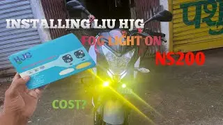 Fog light installation on NS200 ||HJG mini drive ||Mini fog light
