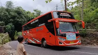 BANYAK BUS TELOLET BASURI DI SPOT TANJAKAN VIRAL JL BARON // LIBUR NATAL TAHUN BARU 2025 #busmania 