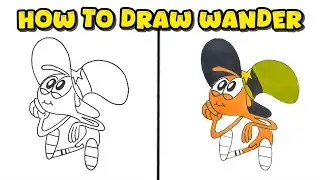 How to Draw Wander from Wander Over Yonder &ndash; Cartoon Character Guide