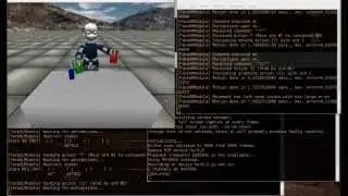 iCub humanoid robot simulator moving objects