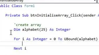 Initialising an Array