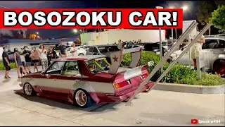 Crazy Bosozoku Car Steals the Car Meet! Effspot vs Cool Cops