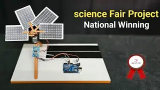 inspire award winning project | best science fair project | sunflower solar trekker | solar project