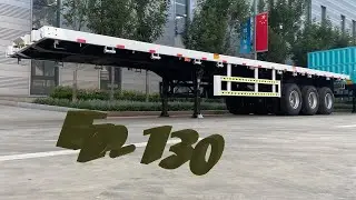 P130 Terminal High Platform Container Carrying Semi Trailer For Cameroon Port To City Market