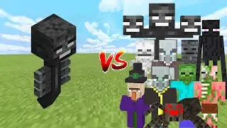 BABY WITHER vs ALL MOBS in Minecraft Mob Battle