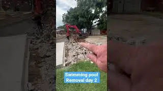 Day 2 - Swimming Pool Removal #swimmingpool #demolition