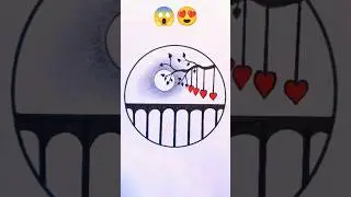 Easy drawing moonlight in circle 👀😱 || best pencil drawing || drawing tutorial for beginners #shorts