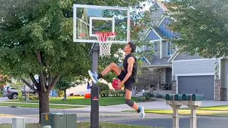 Isaac Ononiwu GOES OFF During 9-Foot Outdoor Dunk Session!