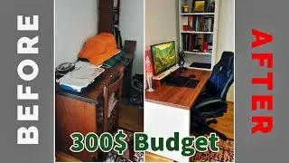 Work From Home Desk Transformation 2021 || Clean Setup Under 300$ Budget