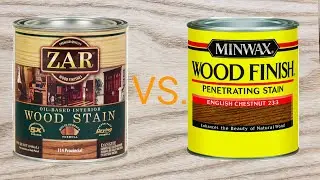 STAINING SAP ASH DEMO | ZAR PROVINCIAL & MINWAX ENGLISH CHESTNUT COMPARISON