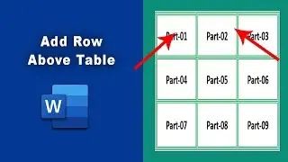 How to insert a row above a table in word