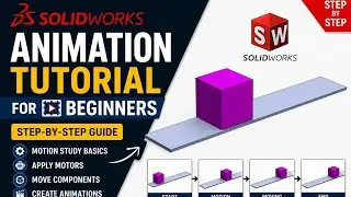 SolidWorks Animation Tutorial for Beginners | Step-by-Step Motion Study Guide 🚀