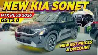 Kia Sonet Htk Plus 2026 New Updated Model GST Price On Road Features Mileage All Details 