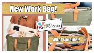 ERIN CONDREN OLIVE WORK BAG REVIEW | WHAT'S IN MY WORK BAG | BAG INSERT ORGANIZER