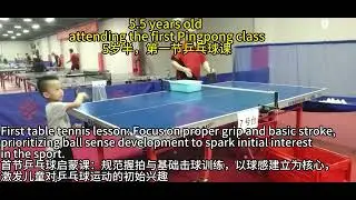Kevin's first Table Tennis training