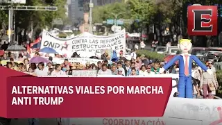 Cierres viales por marcha Anti Trump en la CDMX