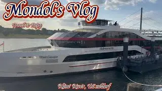 D&uuml;sseldorf Rhine River Walk 4K | Rheinuferpromenade & Sunset Views 🇩🇪
