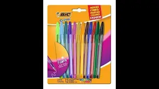 Caneta Esferogr&aacute;fica Bic Cristal Fashion 12 Cores