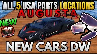 *UPDATE* ALL 5 USA PARTS LOCATIONS | DRIVE WORLD | AUGUSTA NEW CAR! ROBLOX DRIVE WORLD PARTS