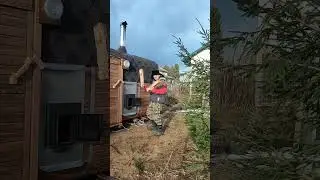 Топлю баньку #баня #бочкаБаня #7771.by