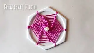DIY Dreamcatcher🤩| How to make spiral dreamcatcher web | Step by step webbing tutorial