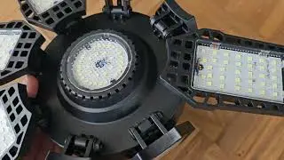 URTBST &Eacute;clairage LED Garage 1 Pi&egrave;ce, Lampe Garage D&eacute;formable &agrave; 8+1 Panneaux Ajustables, Lampe LED