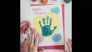 Valentines Day Handprint Art, Handprint Craft for Mom, Footprint Craft #handprintart #valentinesday