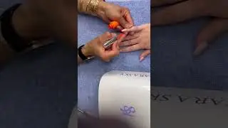 How to do White , pink , Orange￼ Swirl nails#Shorts