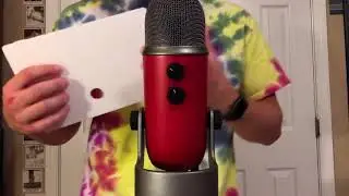 ASMR Whispering & Tapping on Styrofoam & Leather Notebook Case