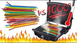 EXPERIMENT ✪ 1000° VS Drinking Straws