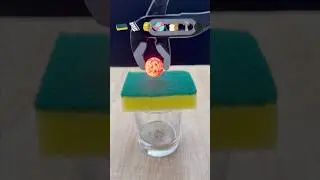 1000℃  Hot Metal Ball VS Sponge+Tin Foil+Tape+CD+Bread+Straw+Matte Paper.#satisfying #experiment