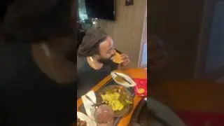 OMAD Shaggy Locs Putting His Spicy 🌶️ Garlic 🧄 Sauce He Made On His Smoked Herring How is it?